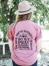 We Pray Without Ceasing | Front & Back Comfort Colors Pocket Tee | Ruby’s Rubbish®