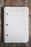 Start Each Day With a Grateful Heart | Genuine Blush Leather Journal | Ruby's Rubbish