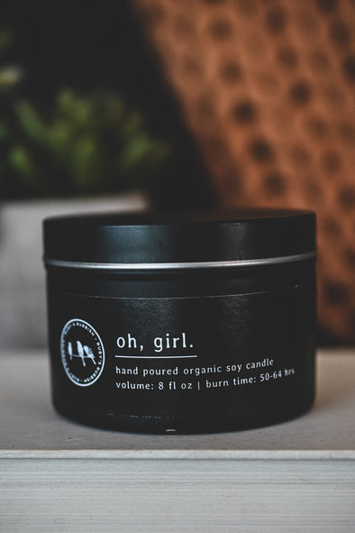 Oh, Girl | Matte Black Candle | Ruby’s Rubbish®