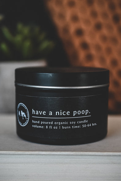 Have a Nice Poop | Matte Black Candle | Ruby’s Rubbish®