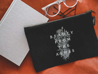 Beauty From the Ashes | Black Cosmetic Bag | Ruby’s Rubbish®