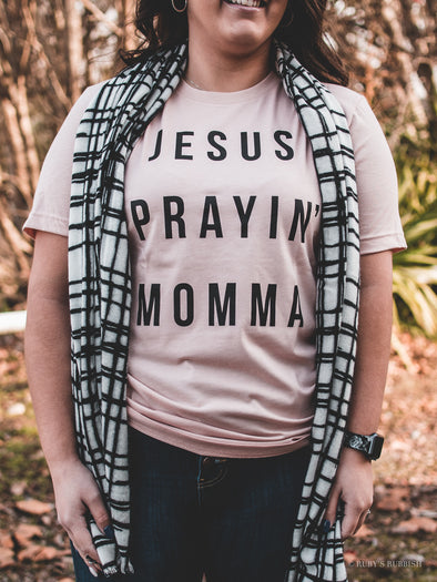 Jesus Prayin' Momma | Christian T-Shirt | Ruby’s Rubbish®