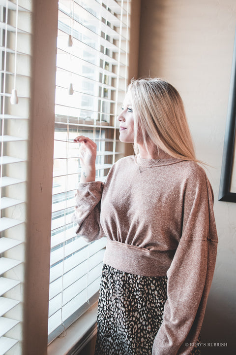 Rubies + Lace | Latte Knit | Reversible Top