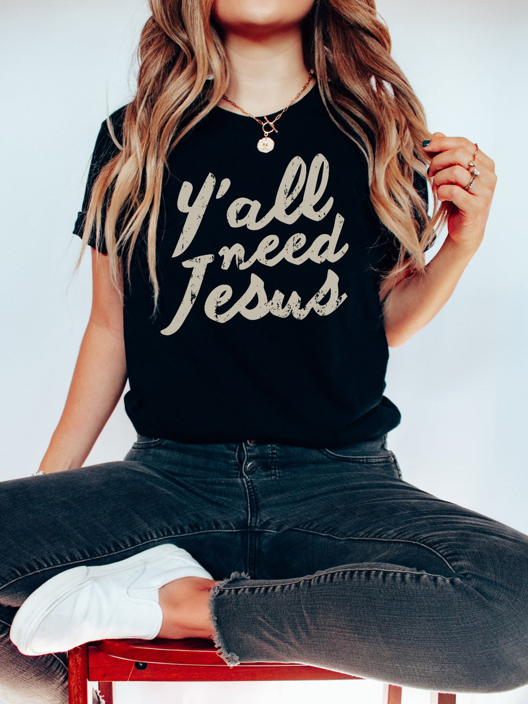 Y'ALL NEED JESUS CROPPED TEE
