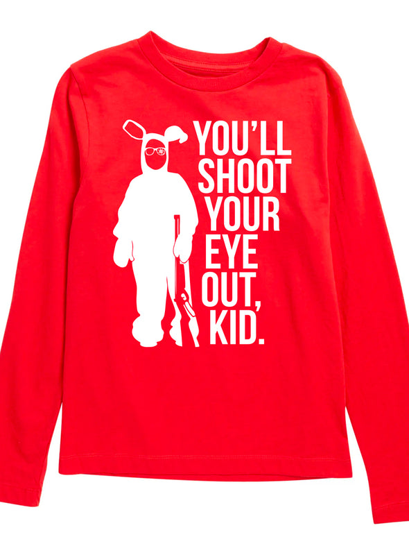 You'll Shoot Your Eye Out | Kid's Long Sleeve | Ruby’s Rubbish®