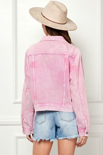 Veveret Pink | Cropped Denim Jacket | Rubies + Lace