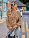 Cable-Knit Round Neck Sweater | Multiple Color Options | Rubies + Lace
