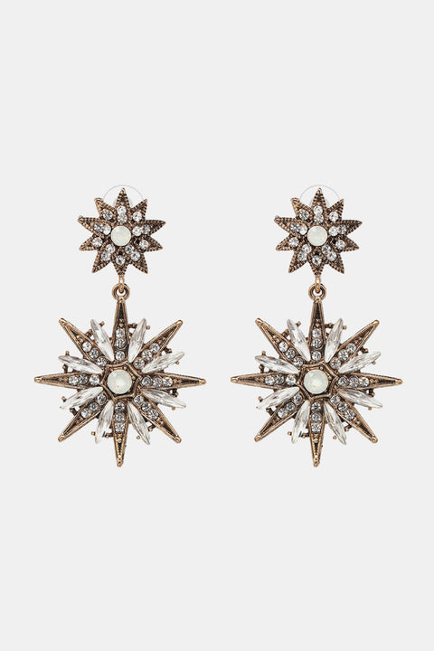 Star Burst | Dangle Earrings | Rubies + Lace