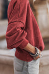 Ribbed Hem | Dropped Shoulder Sweatshirt - Multiple Options | Rubies + Lace