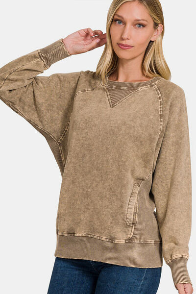 Mocha Sweatshirt | WITH POCKETS | Rubies + Lace