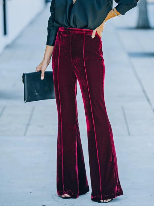 Velvet Flare Pants, Multiple Color Options