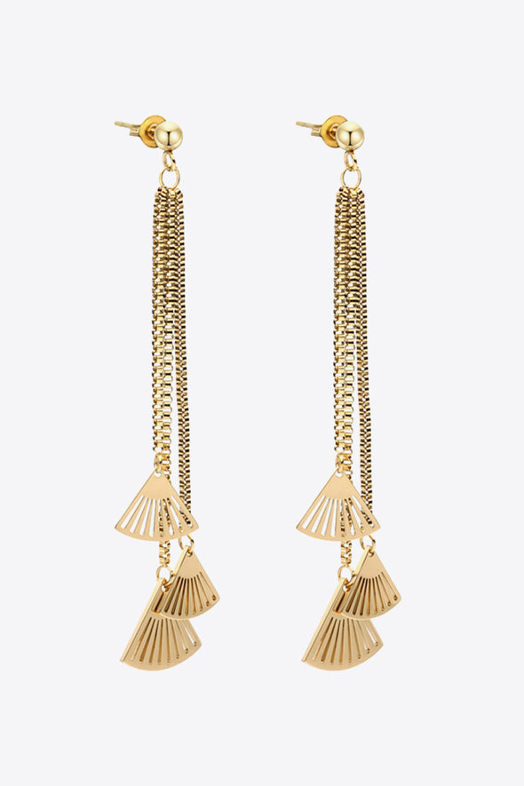 Gold Fringe Earrings | 18K Plated | Rubies + Lace