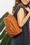 Woven Backpack | Faux Leather | Rubies + Lace