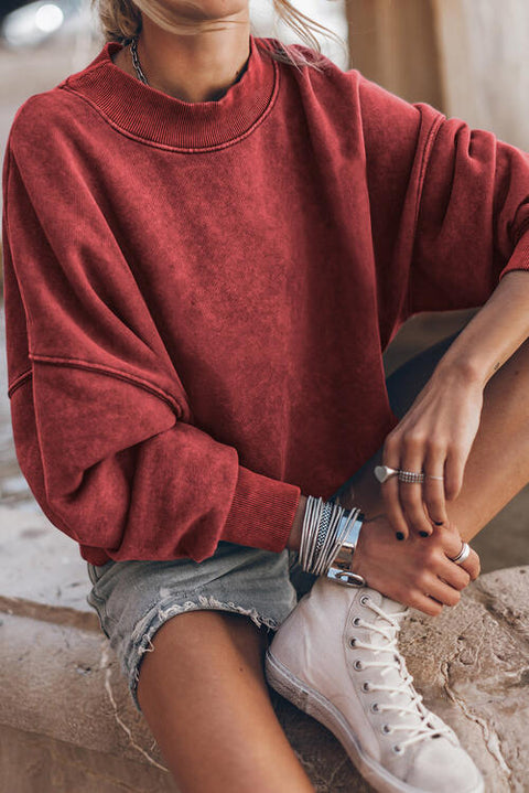 Ribbed Hem | Dropped Shoulder Sweatshirt - Multiple Options | Rubies + Lace