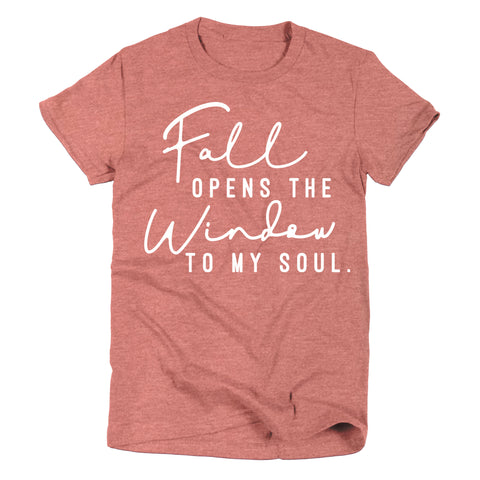 Fall Opens the Window to My Soul | Seasonal T-Shirt | Ruby’s Rubbish®