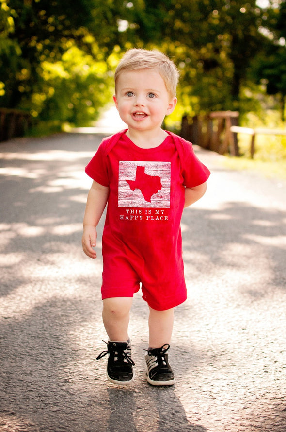 This is My Happy Place | Red Infant Romper | Ruby’s Rubbish®