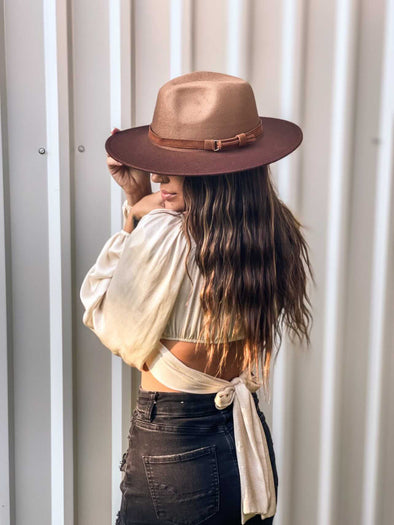 Dark Taupe + Brown Ombrè | Fashion Hat | Ruby’s Rubbish®