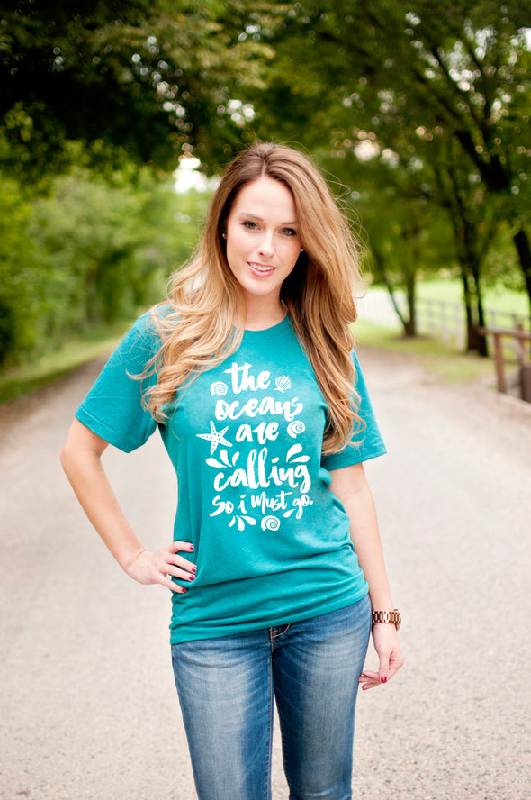 The Oceans are Calling So I Must Go | SALE T-Shirt | Ruby’s Rubbish®