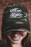 Cast No Stones | Camo Vintage Hat | Ruby’s Rubbish®