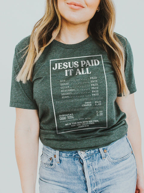 Jesus PAID | Scripture T-Shirt | Ruby’s Rubbish®