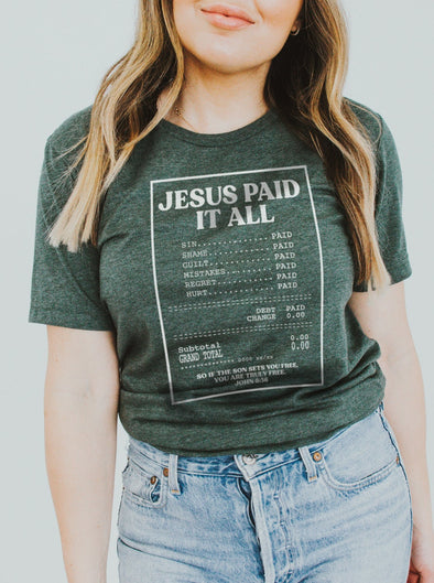 Jesus PAID | Scripture T-Shirt | Ruby’s Rubbish®