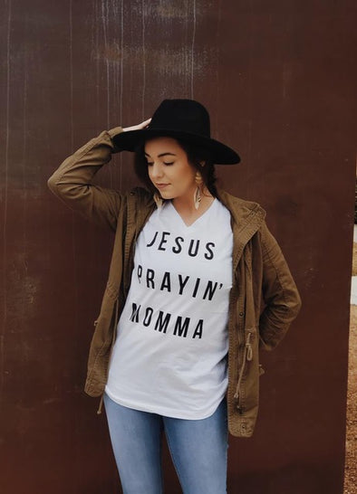 Jesus Prayin' Momma | Women's T-Shirt | Ruby’s Rubbish®