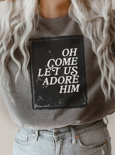 Oh Come Let Us Adore Him | Seasonal Sweatshirt | Ruby’s Rubbish®