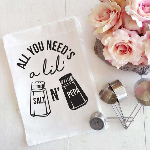 Salt N' Pepa | Flour Sack Tea Towel | Ruby’s Rubbish®