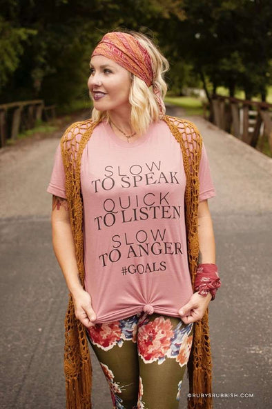 Slow to Speak, Quick to Listen | Christian T-Shirt | Ruby’s Rubbish®