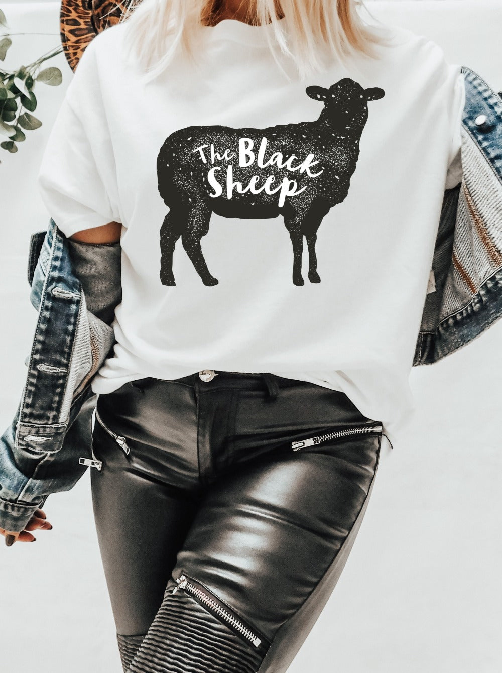 The Black Sheep Funny T Shirt Ruby s Rubbish XXXL White V Neck