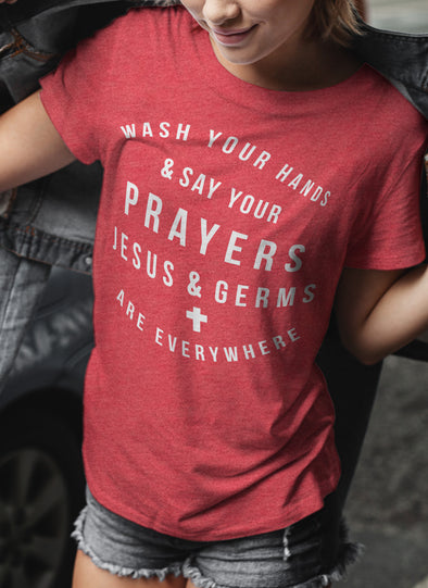 Jesus & Germs Are Everywhere | Women's T-Shirt | Ruby’s Rubbish®
